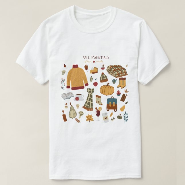 Fall Essentials Digital Zeichnend T-Shirt (Design vorne)