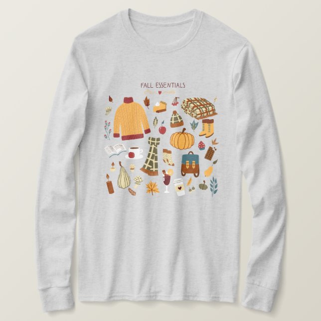 Fall Essentials Digital Zeichnend T-Shirt (Design vorne)