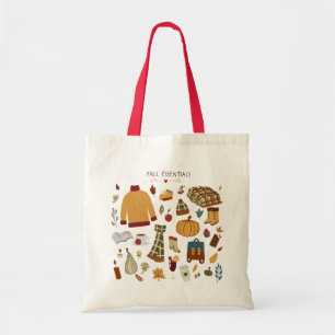 Fall Essentials Digital Zeichnend Tragetasche