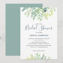 Fall Eukalyptus Floral Bridal Dusche Einladung