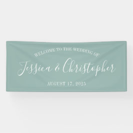 Fall Eukalyptus Solid Custom Wedding Banner