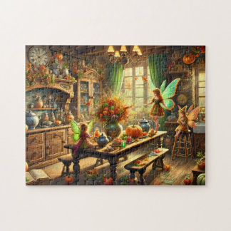 Fall Fairies Bezaubernde Küche Ansammlung Puzzle