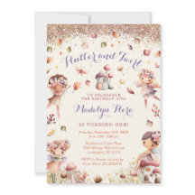 Fall Fairy Einladung zum ersten Geburtstag - BK161