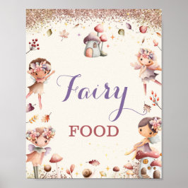 Fall Fairy Food Geburtstagsparty Sign - 8x10 Poster