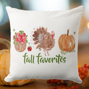 Fall Favorites Apples Pumpkin Türkei Kissen
