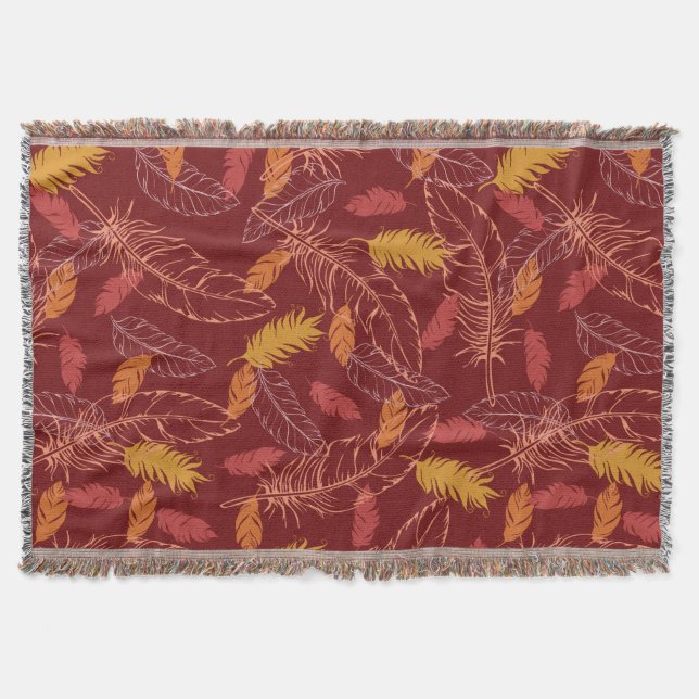 Fall Feathers Throw Decke (Vorderseite)