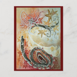Fall-Fee Postkarte