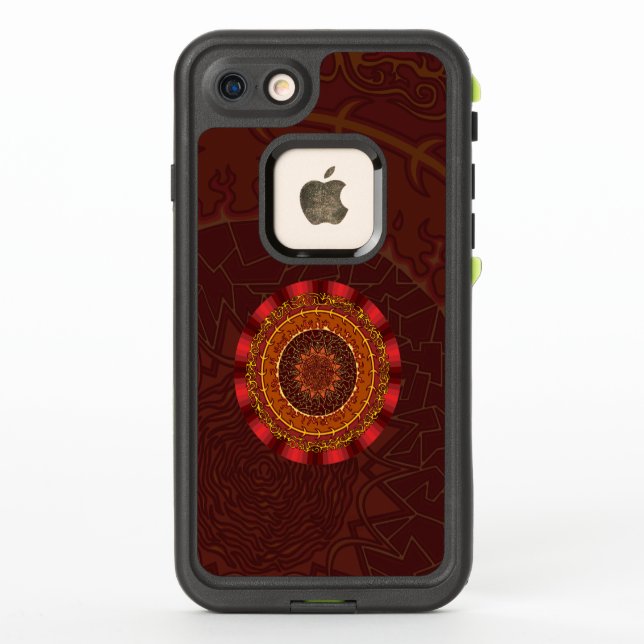 Fall Feuer Mandala Lifeproof (Rückseite)