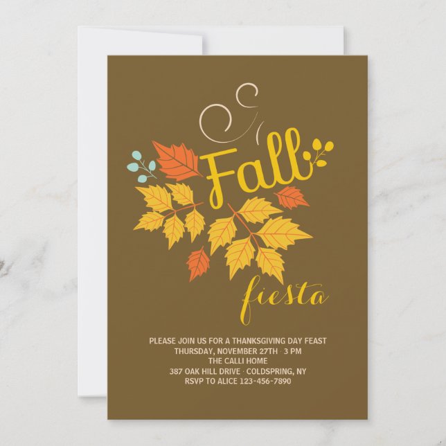 Fall Fiesta Einladung (Vorderseite)