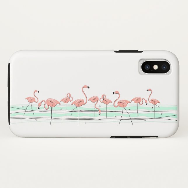 Fall Flamingo Ocean Line iPhone Case-Mate iPhone Hülle (Rückseite (Horizontal))