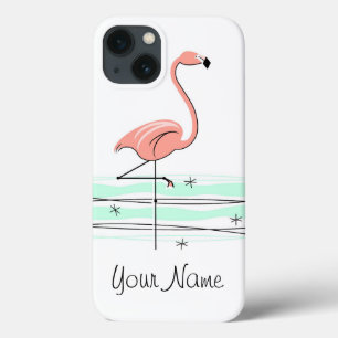 Fall Flamingo Ocean "Name" iPad iPhone 13 Hülle