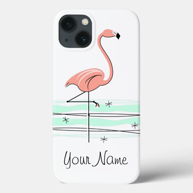 Fall Flamingo Ocean "Name" iPad Case-Mate iPhone Hülle (Rückseite)