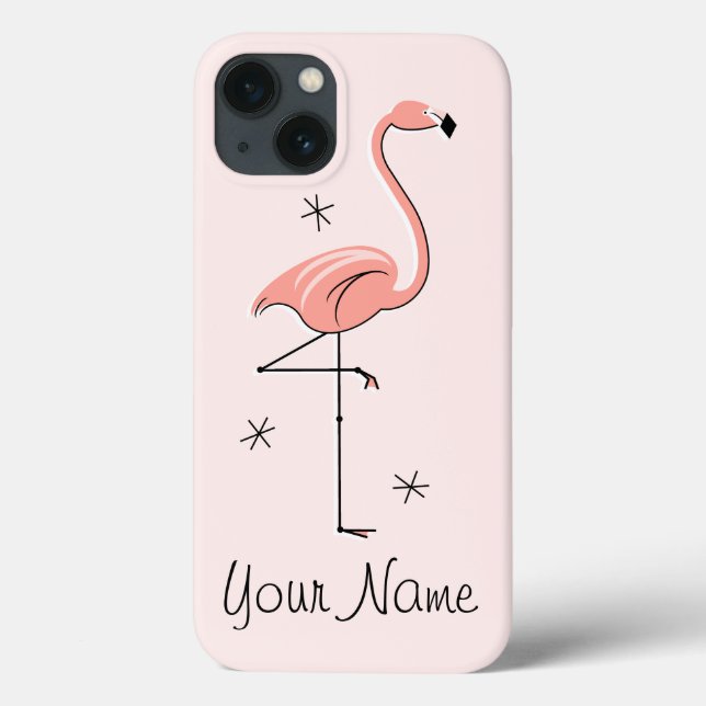 Fall Flamingo Pink "Name" iPad Mini Case-Mate iPhone Hülle (Rückseite)