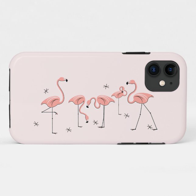 Fall Flamingos Pink Group iPhone 11 Case-Mate iPhone Hülle (Rückseite (Horizontal))