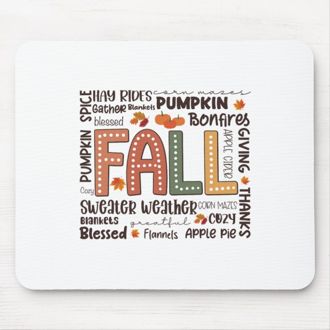 Fall Flannels Pumpkin Saison Herbst Gefechte Herbs Mousepad (Vorne)
