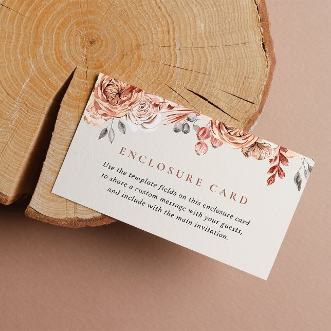 Fall Floral bestellbare Babyduschkarte Begleitkarte (Von Creator hochgeladen)