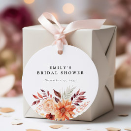 Fall Floral Boho Brautparty Geschenkanhänger