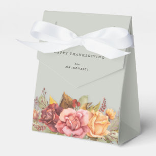 Fall Floral Border Erntedank Geschenkschachtel