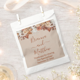 Fall Floral Bouquet auf Taupe Gefallen Tasche Geschenktütchen