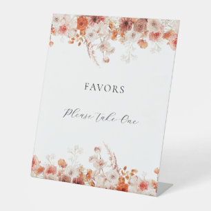Fall Floral Brautparty Sockelschild