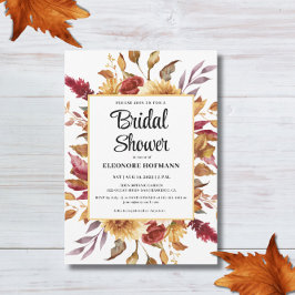 Fall Floral Bridal Dusche Einladung