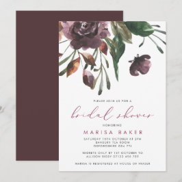 Fall Floral Burst Elegantes Brautparty Einladung