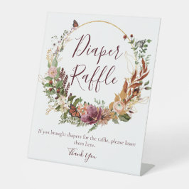 Fall Floral Diaper Raffel Sockelschild