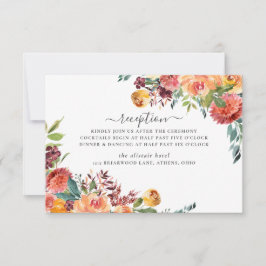 Fall Floral Empfang Card Einladung