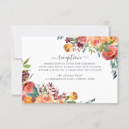 Fall Floral Empfang Card Einladung