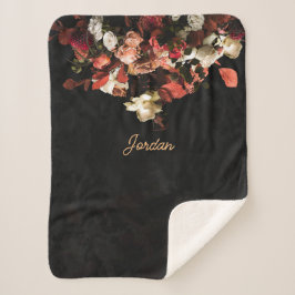 "Fall Floral Fantasy" Sherpadecke