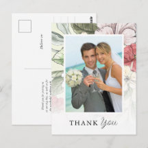 Fall Floral Foto Hochzeit Vielen Dank