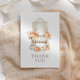 Fall Floral Pumpkin Baby Dusche Dankeskarte