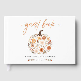 Fall Floral Pumpkin Baby Dusche Gästebuch