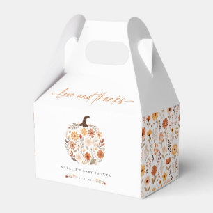 Fall Floral Pumpkin Baby Dusche Geschenkschachtel