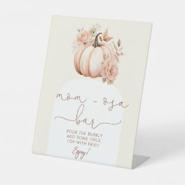 Fall Floral Pumpkin Baby Dusche Mama-osa Bar Sockelschild