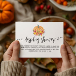 Fall Floral Pumpkin Display Dusche Brautparty Begleitkarte