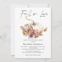 Fall Floral Pumpkin Fall Liebe Brautparty Inv