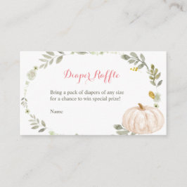 Fall Floral Pumpkin Greenery - Windeln Raffle Card Begleitkarte