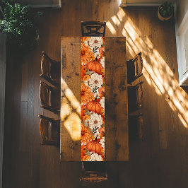 Fall Floral Pumpkin Kurzer Tischläufer