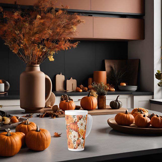 Fall Floral Pumpkin Milchtasse (Von Creator hochgeladen)