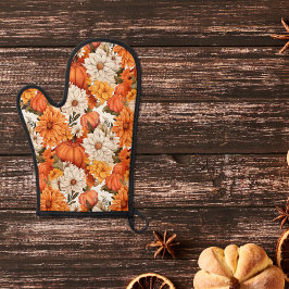 Fall Floral Pumpkin Ofenhandschuh