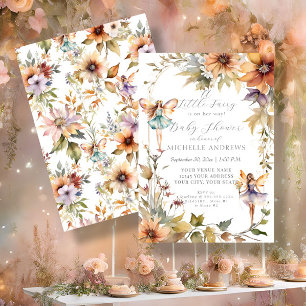 Fall Floral Sonnenblume Fairy Daisy Girl Babydusch Einladung