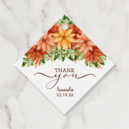 Fall Floral Swag Dusche Danke Ihnen für Tags Geschenkanhänger