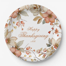 Fall Floral Thanksgiving Pappteller