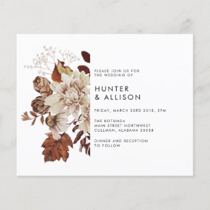 Fall Floral Wedding Einladung Flyer