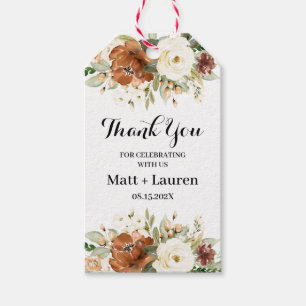 Fall Floral Wedding Gift Tags Geschenkanhänger