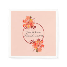 Fall Floral Wedding Orange Gold Brown