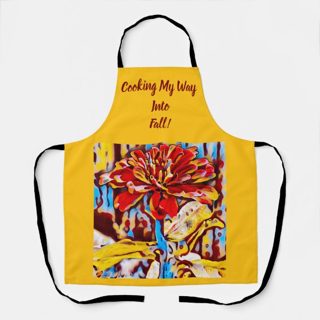 Fall Florale Schürze (Vorderseite)