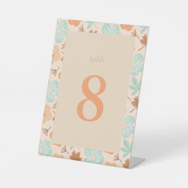 Fall Florale Tischnummer' Sockelschild