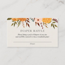 Fall Florals Mums Diaper Umschließungskarte Begleitkarte